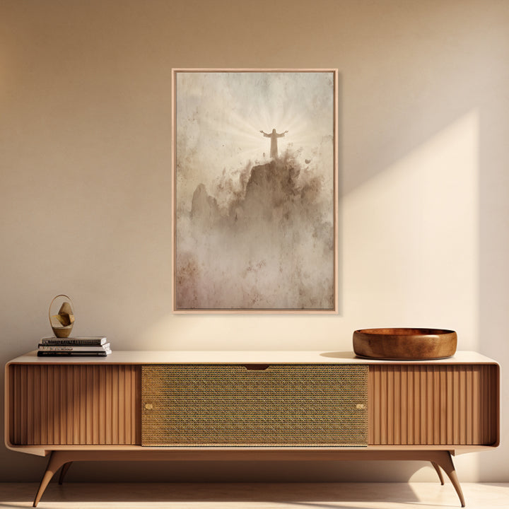 Radiant Mountain Blessing – Framed Canvas Print – Christian Wall Art – Christian Art Canvas – Jesus Painting – Christian Art – Christian De