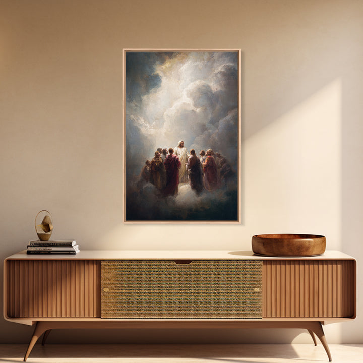 Heavenly Gathering | Framed Canvas Print | Christian Art Canvas | Christian Wall Art | Jesus Painting | Christian Art | Christian Decor | L