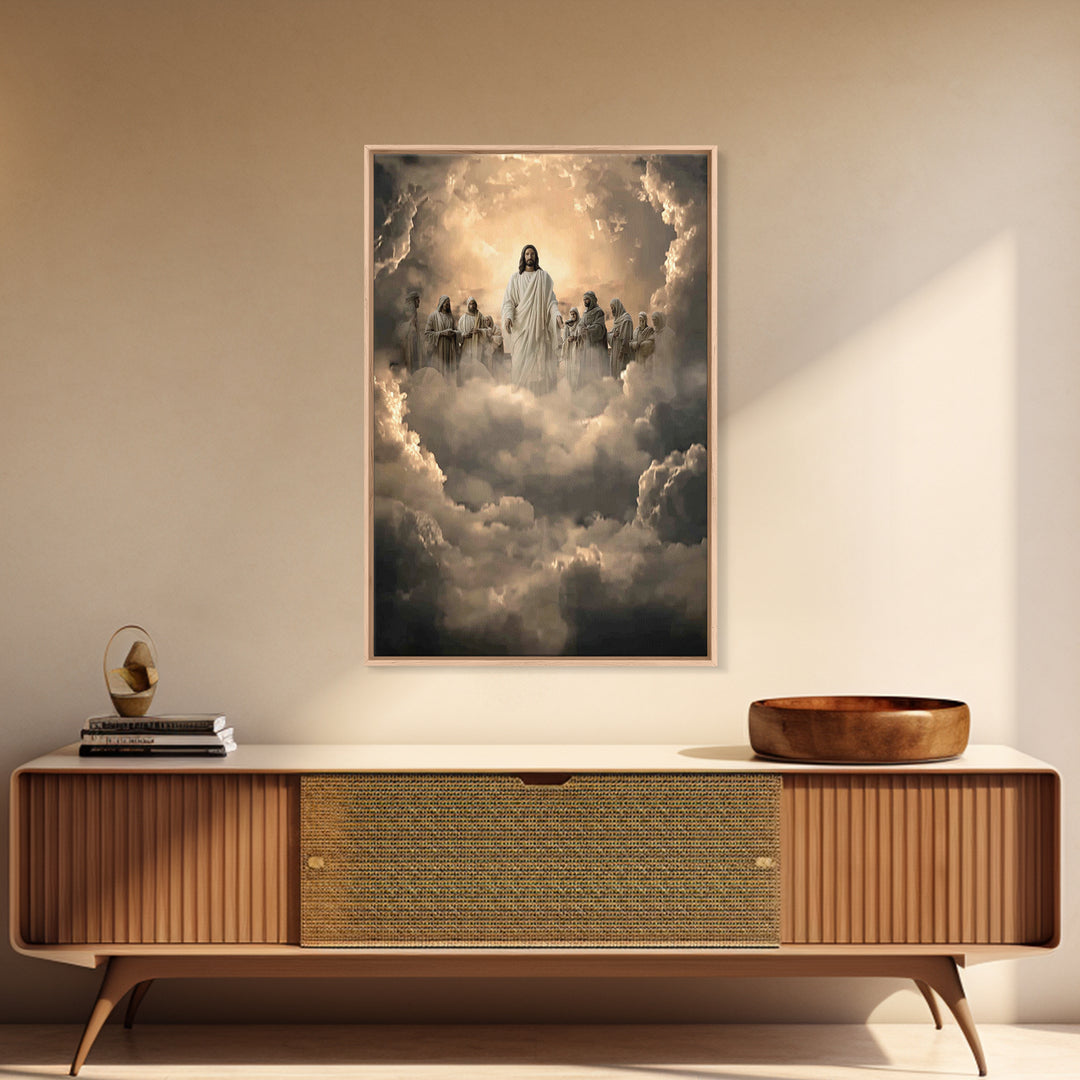 Heaven’s Pink Circle, Framed Canvas Print, Christian Art Canvas, Christian Wall Art, Jesus Painting, Christian Art, Christian Decor, Subtle