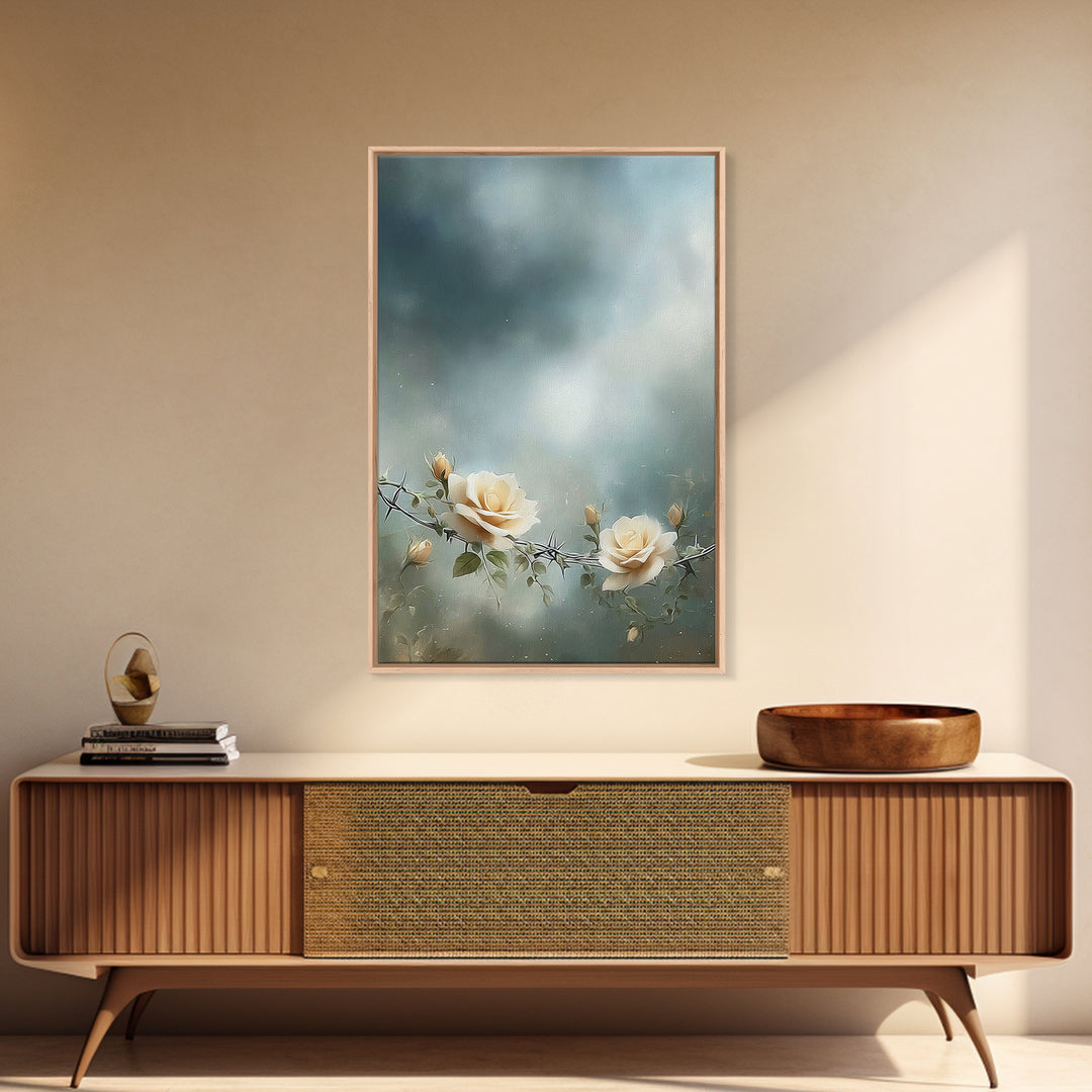 Thornborn Beauty – Framed Canvas Print – Christian Art Canvas – Christian Wall Art – Christian Art Painting – Christian Decor – Modern Chri