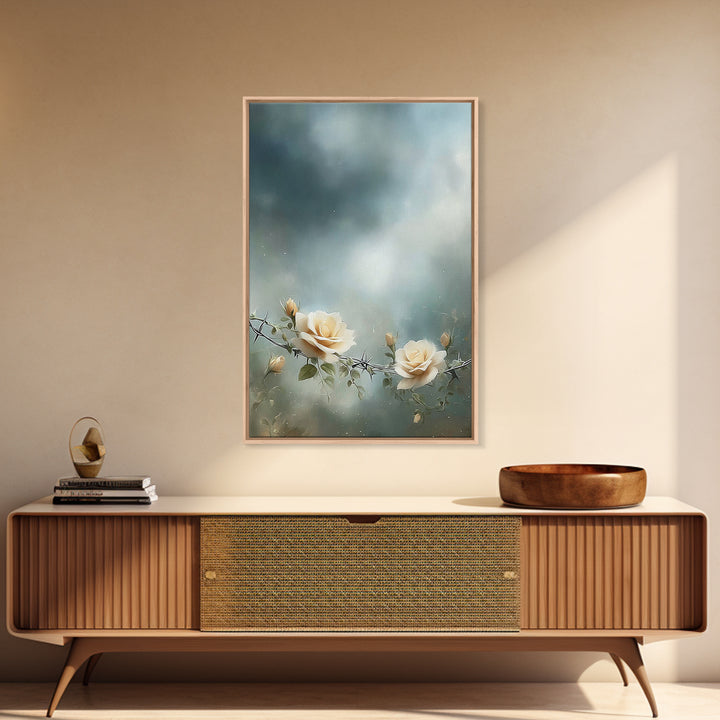 Thornborn Beauty – Framed Canvas Print – Christian Art Canvas – Christian Wall Art – Christian Art Painting – Christian Decor – Modern Chri
