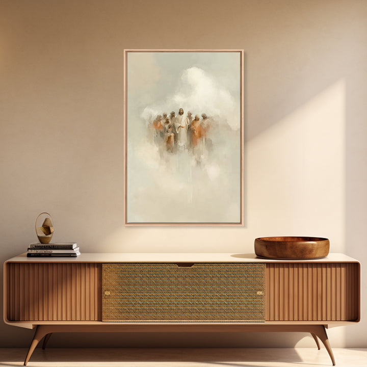 Crowned In Clouds – Framed Canvas Print – Christian Wall Art – Christian Art Canvas – Jesus Painting – Christian Art – Christian Decor – Ch