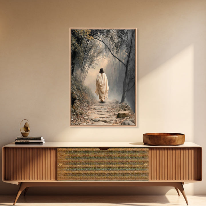 Path Of Mercy – Framed Canvas Print – Christian Wall Art – Jesus Painting – Christian Art Canvas – Christian Christmas Art – Christian Deco
