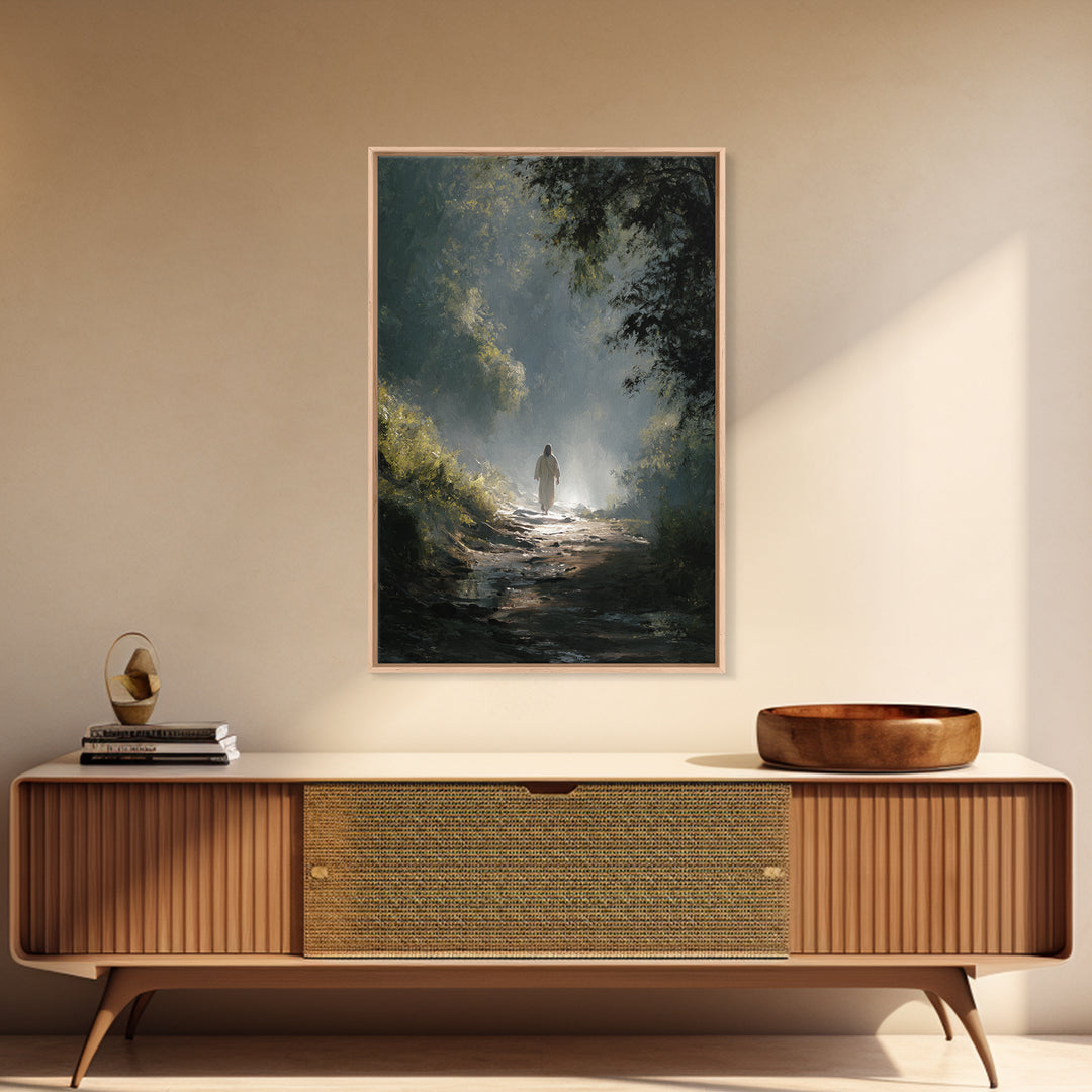 Silent Promise – Framed Canvas Print – Christian Art – Jesus Painting – Christian Wall Art – Christian Art Canvas – Christmas Art