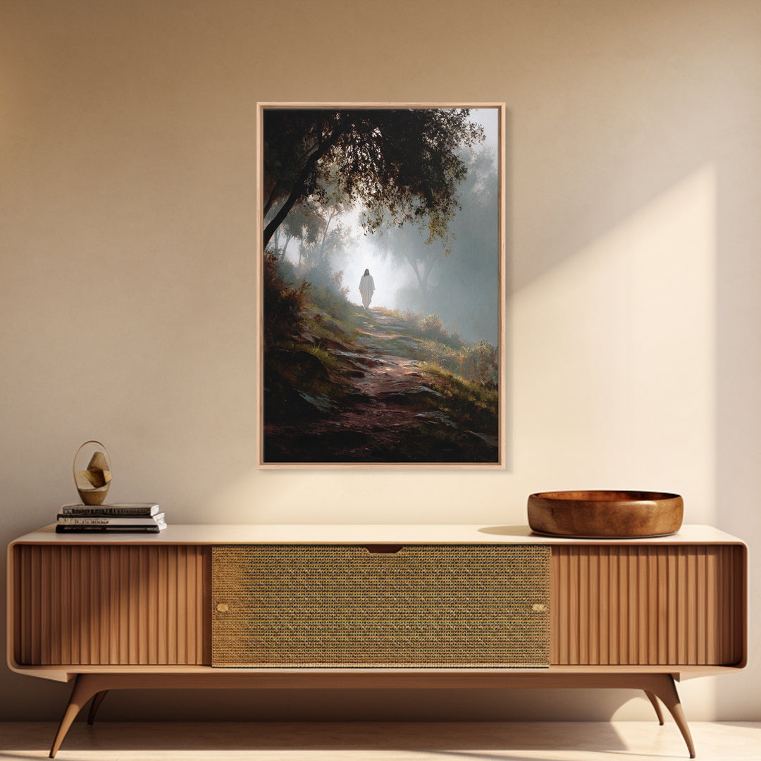 Autumn Blessing – Framed Canvas Print – Jesus Painting – Christian Art Canvas – Christian Wall Art – Subtle Christian Art – Christian Decor