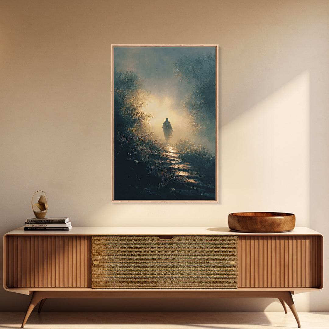 Forest Of Peace – Framed Canvas Print – Christian Wall Art – Jesus Painting – Christian Art Canvas – Large Christian Art – Christian Christ
