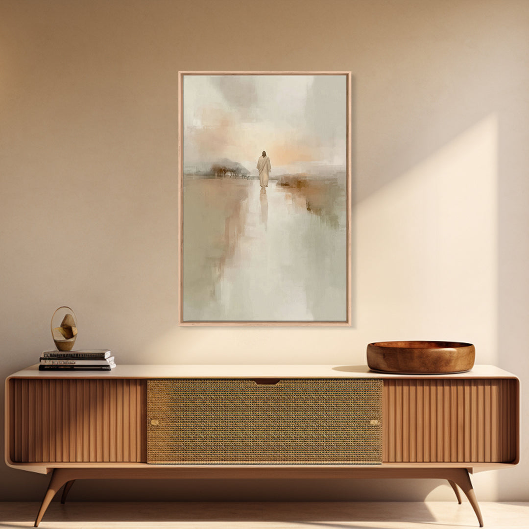 Radiant Path – Framed Canvas Print – Christian Art Canvas – Christian Wall Art – Jesus Painting – Moody Christian Art – Christian Gift Idea