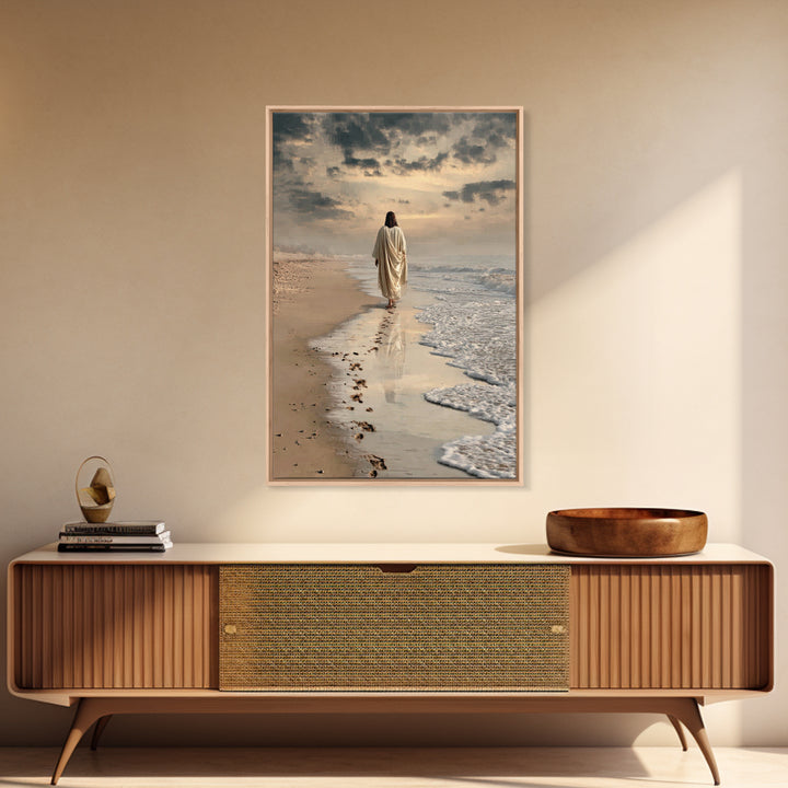 Morning Renewal – Framed Canvas Print – Jesus Painting – Christian Art – Christian Wall Art – Modern Christian Art – Christian Decor