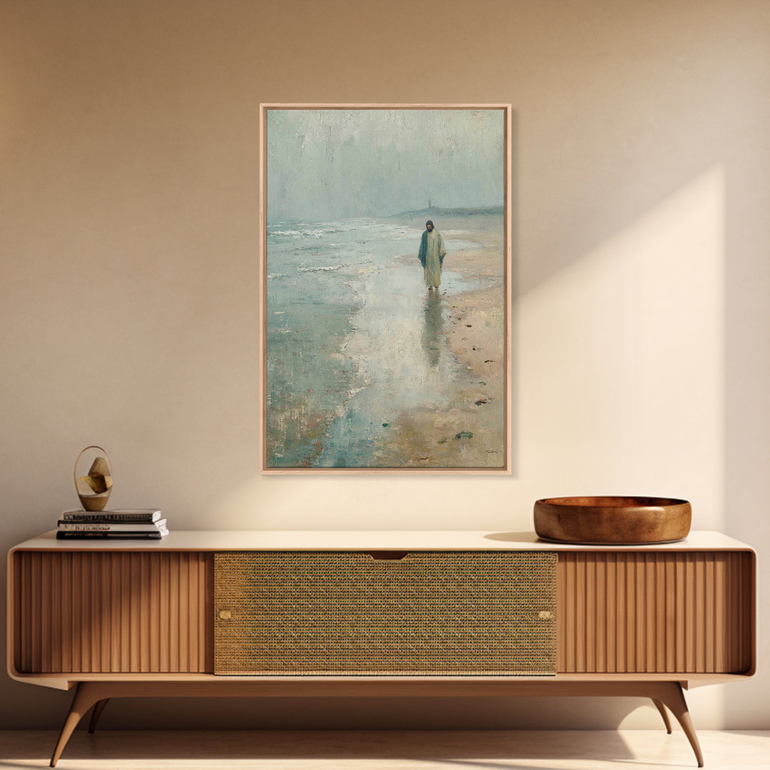 Haven Of Stillness - Framed Canvas Print - Christian Painting - Christian Wall Art - Subtle Christian Art - Jesus Canvas Art - Christian De