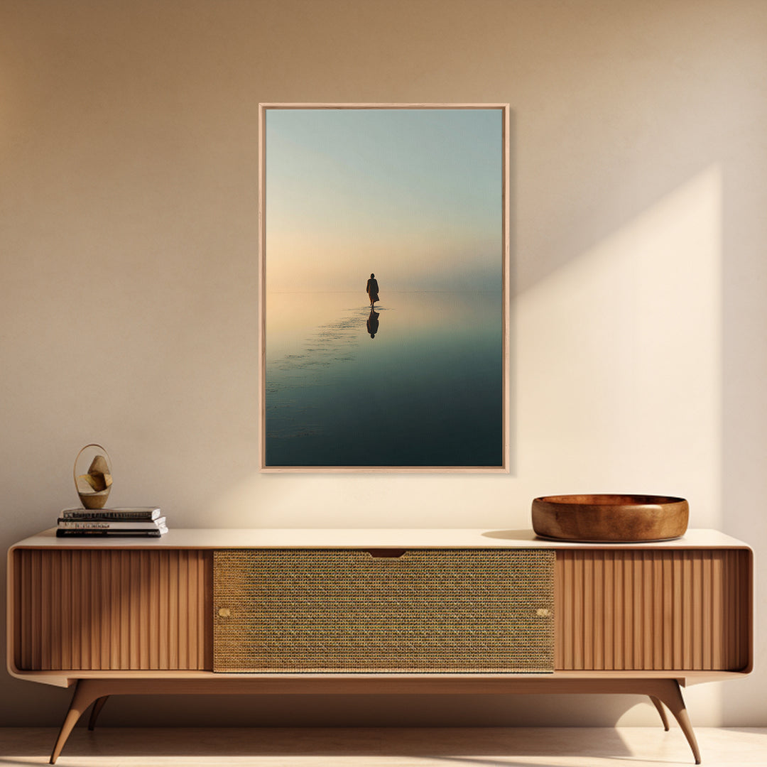Dawn Of Mercy | Framed Canvas Print | Christian Art Canvas | Christian Wall Art | Jesus Painting | Modern Christian Art | Christian Gift Id