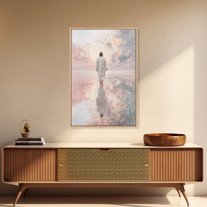 Gentle Horizon | Framed Canvas Print | Christian Art Canvas | Christian Wall Art | Jesus Painting | Subtle Christian Art