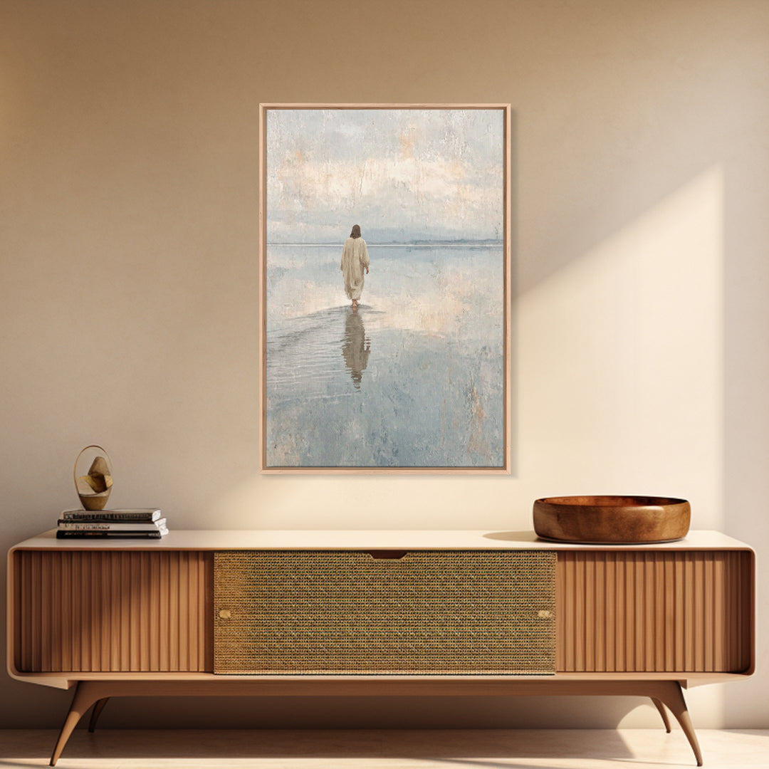Heavenly Path , Framed Canvas Print, Christian Wall Art, Christian Art Canvas, Jesus Painting, Christian Christmas Art