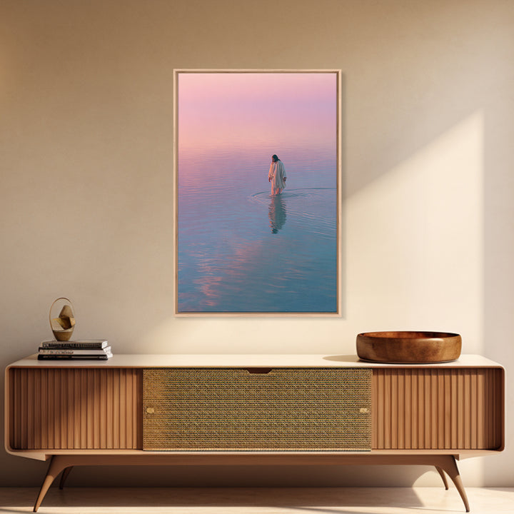 Rosewater Peace , Framed Canvas Print, Christian Art Canvas, Jesus Painting, Modern Christian Art, Christian Wall Art