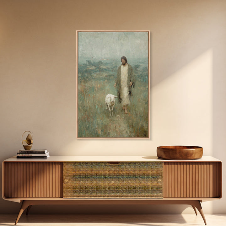 Path Of Mercy – Framed Canvas Print – Christian Art Canvas – Vintage Christian Art – Jesus Painting – Christian Wall Art – Christian Gift