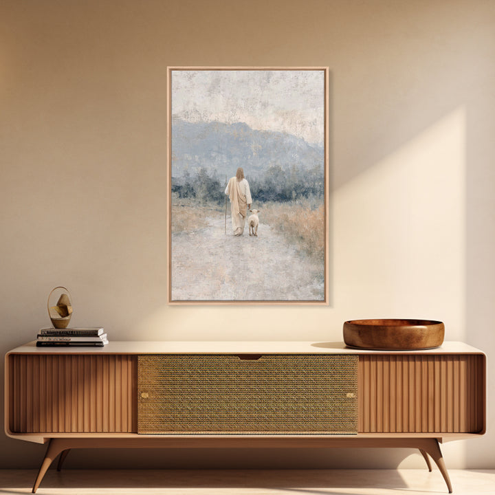 Guided Journey – Framed Canvas Print – Christian Art Work – Jesus Canvas Art – Minimalist Christian Art – Christian Wall Art – Christian De