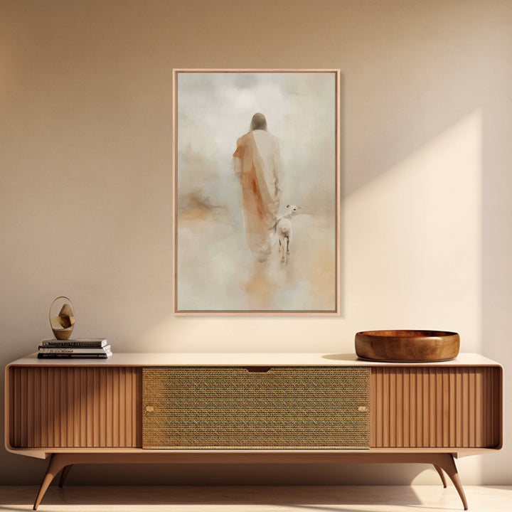 Gentle Dawn Light | Framed Canvas Print | Christian Art Canvas | Jesus Painting | Christian Wall Art | Christian Christmas Art | Christian