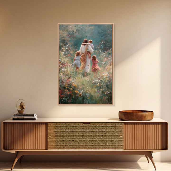 Garden Of Hope – Framed Canvas Print – Christian Art Canvas – Christian Wall Art – Jesus Painting – Christian Christmas Art – Christian Gif