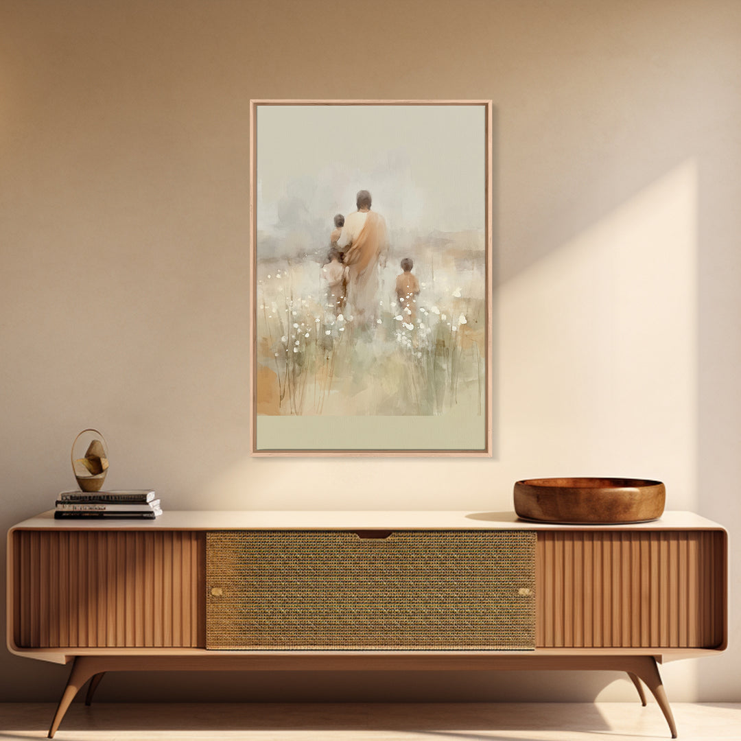 Sacred Pathways – Framed Canvas Print – Christian Art Canvas – Christian Wall Art – Jesus Painting – Christian Christmas Art – Christian Gi