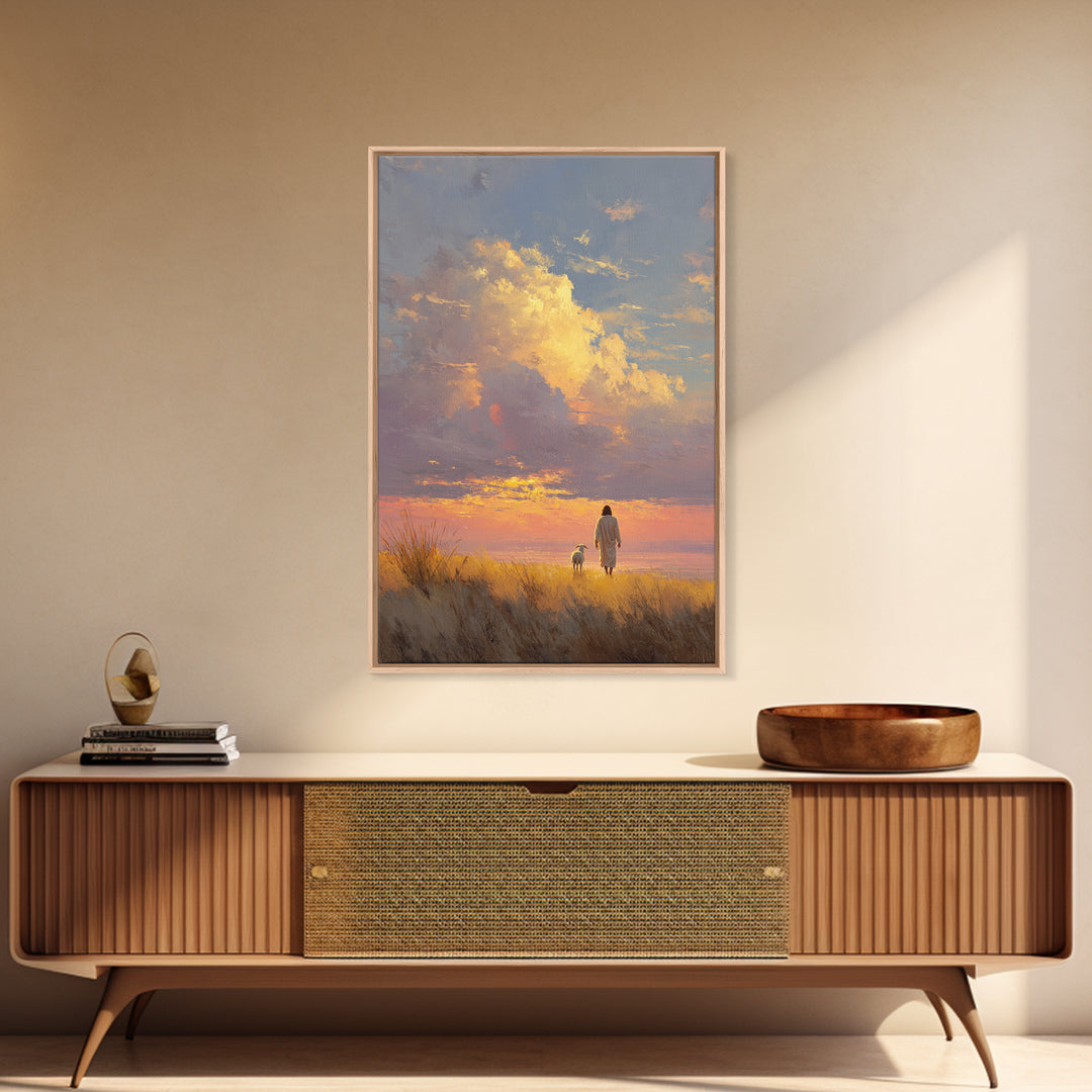 Horizon Of Peace | Framed Canvas Print | Christian Wall Art | Christian Art | Christian Art Canvas | Jesus Painting | Christian Gift Ideas