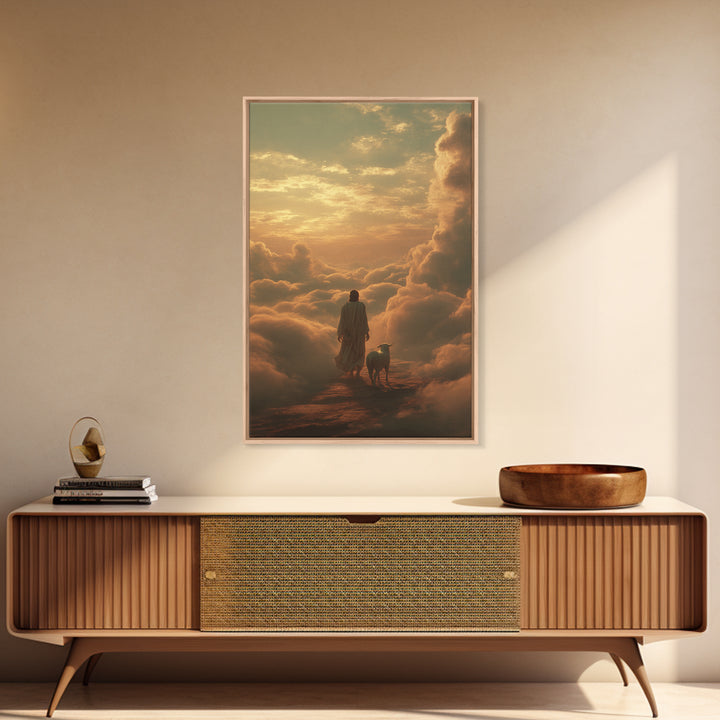 Path Through Glory – Framed Canvas Print – Christian Art Canvas – Christian Wall Art – Christian Art – Jesus Painting – Christian Gift Idea