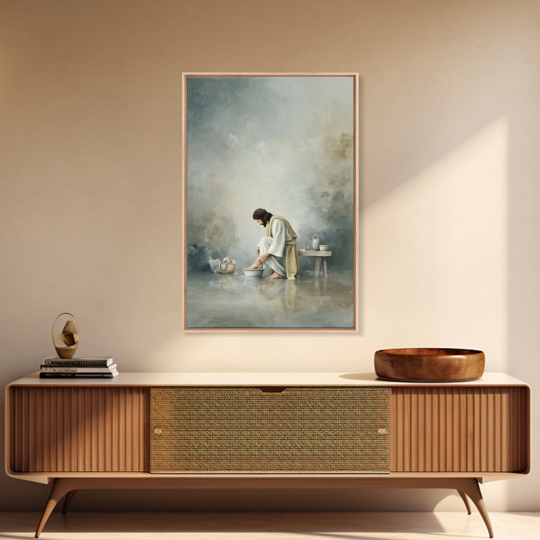 Still Waters Hope – Framed Canvas Print – Christian Wall Art – Jesus Art Print – Christian Art Canvas – Subtle Christian Art – Large Christ