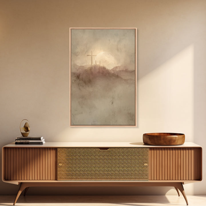 Hilltop Revelation | Framed Canvas Print | Christian Art Canvas | Christian Wall Art | Moody Christian Art | Christian Christmas Art