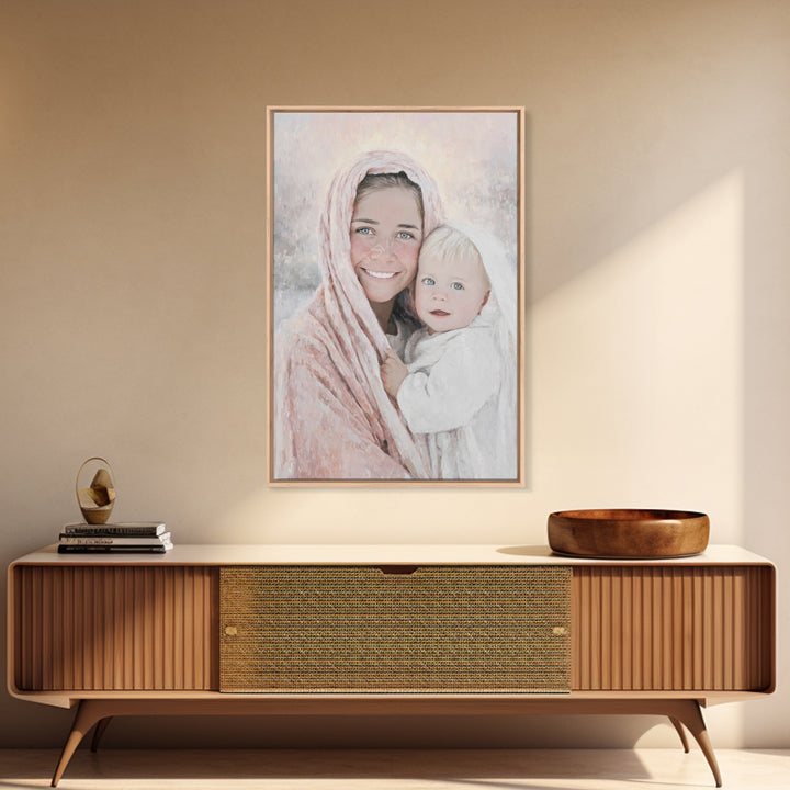 Circle Of Grace - Framed Canvas Print - Christian Wall Art - Christian Art Canvas - Subtle Christian Art - Christian Christmas Art - Christ