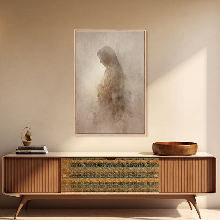 Quiet Reverence - Framed Canvas Print - Christian Art Canvas - Subtle Christian Art - Christian Wall Art - Christian Painting - Christian G