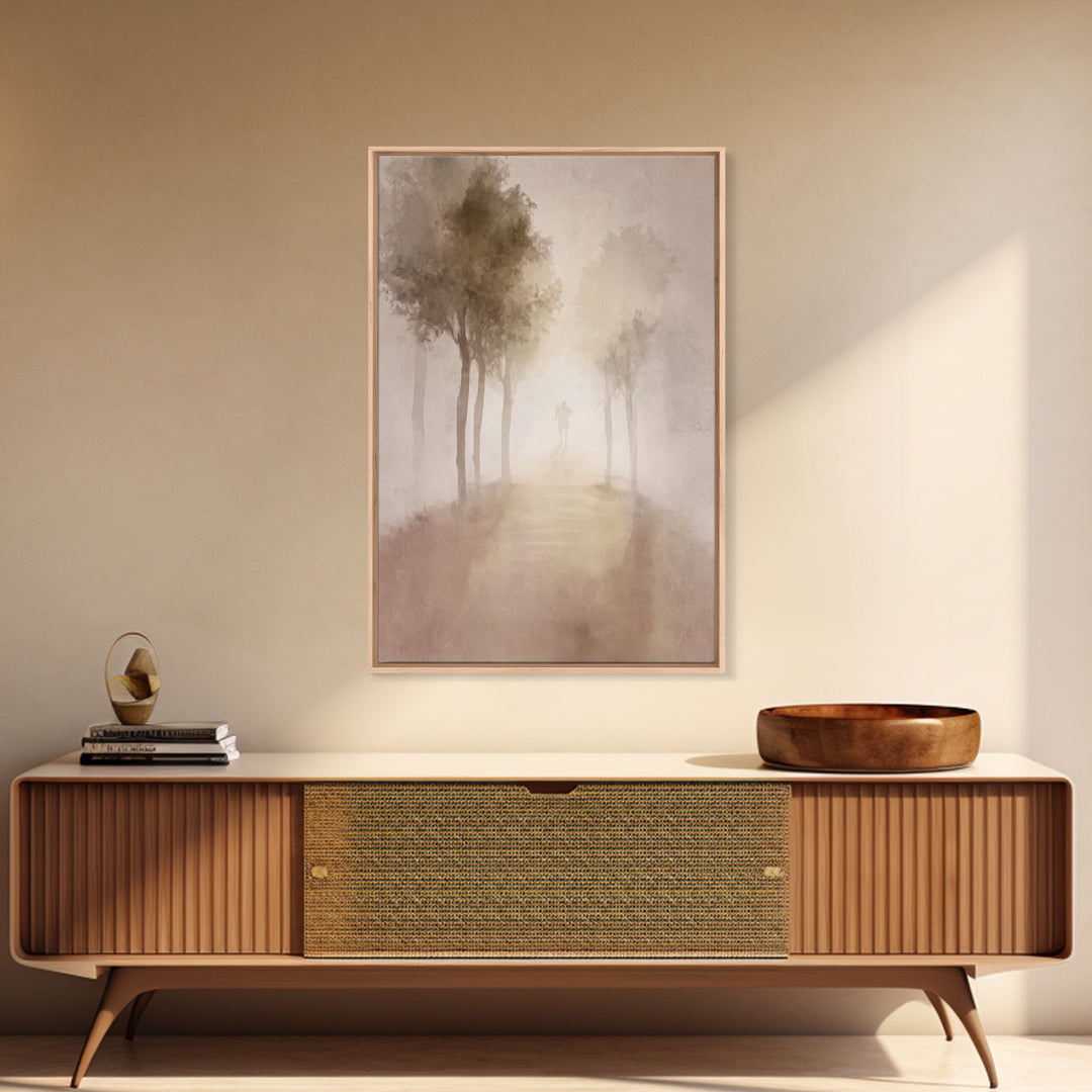 Silent Pilgrimage – Framed Canvas Print – Christian Wall Art – Christian Art Canvas – Abstract Christian Art – Christian Art – Christian Gi
