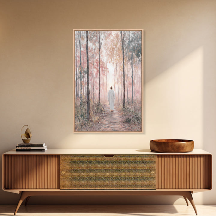Path Of Grace | Framed Canvas Print | Christian Wall Art | Jesus Painting | Christian Art Canvas | Modern Christian Art