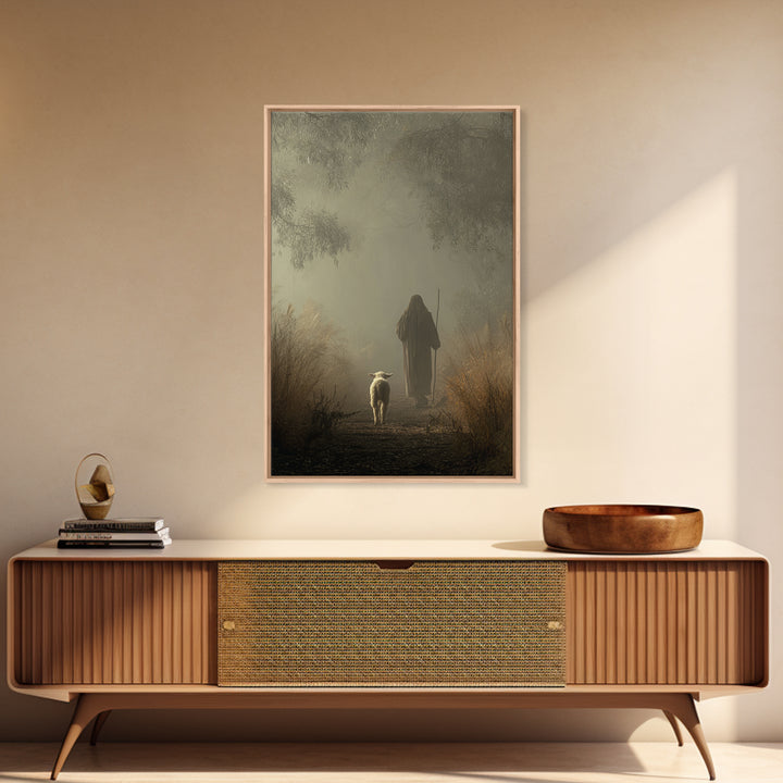 Silent Way – Framed Canvas Print – Christian Wall Art – Moody Christian Art – Christian Art Canvas – Jesus Painting – Christian Art Gift
