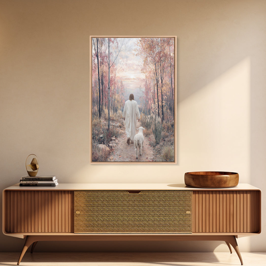 Forest Promise – Framed Canvas Print – Christian Art Painting – Christian Wall Art – Jesus Painting – Subtle Christian Paintings – Christia