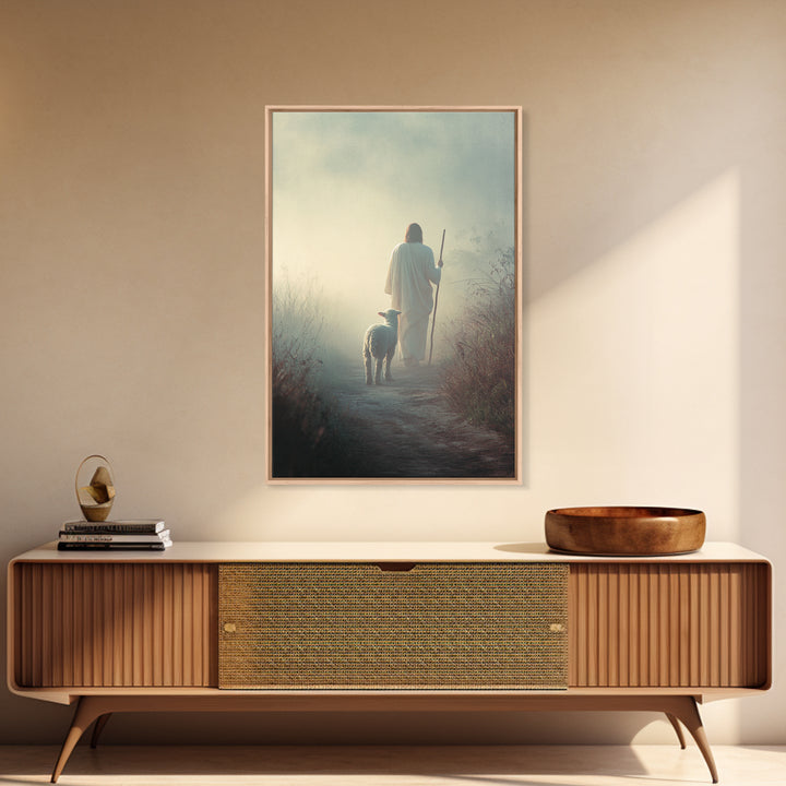 Path Of Peace – Framed Canvas Print – Christian Wall Art – Jesus Painting – Christian Art Canvas – Large Christian Painting – Modern Christ