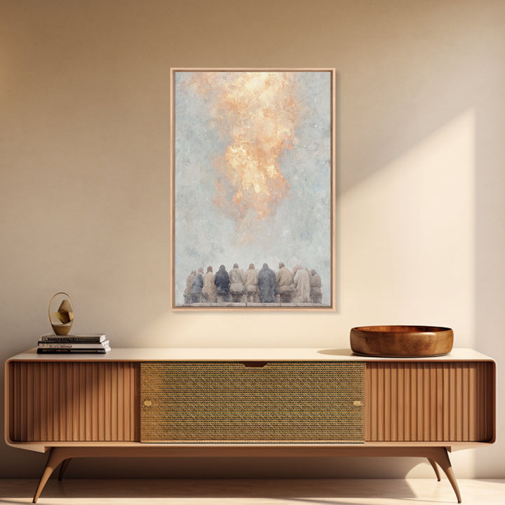 Pentecost Flame – Framed Canvas Print – Christian Wall Art – Christian Art Canvas – Christian Painting – Vintage Christian Art – Christian