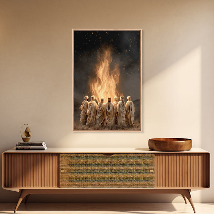 Sacred Assembly – Framed Canvas Print – Christian Wall Art – Christian Art Canvas – Christian Painting – Christian Art – Vintage Christian