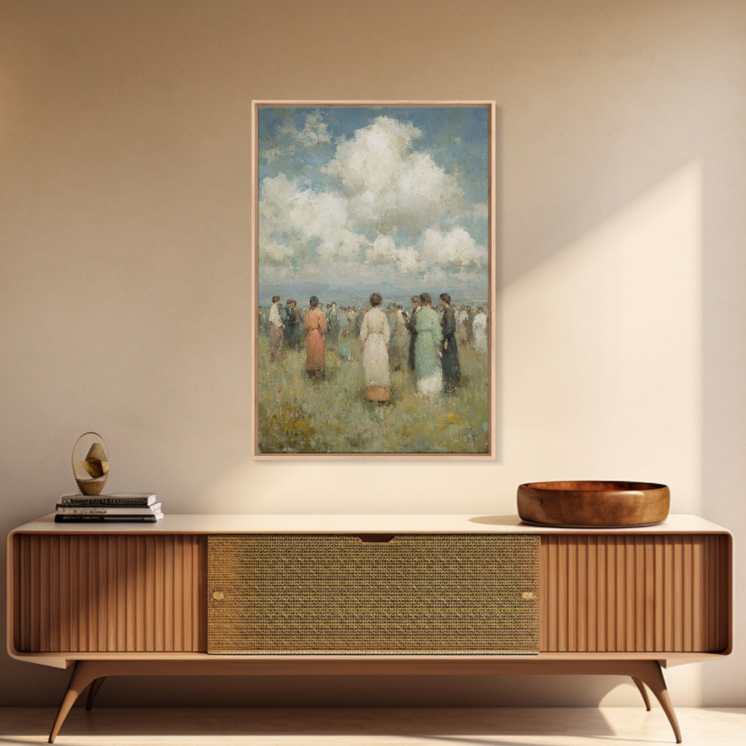 Field Of Fellowship | Framed Canvas Print | Christian Wall Art | Christian Art Canvas | Christian Painting | Christian Decor | Christmas Ar