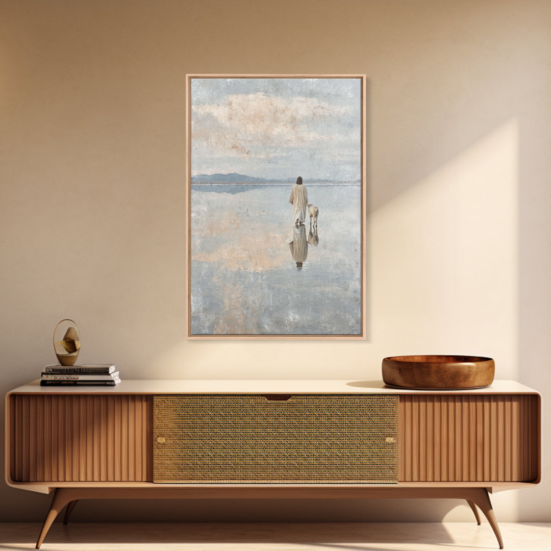 Horizon Of Peace – Framed Canvas Print – Christian Wall Art – Christian Art Canvas – Jesus Painting – Subtle Christian Art – Christian Gift