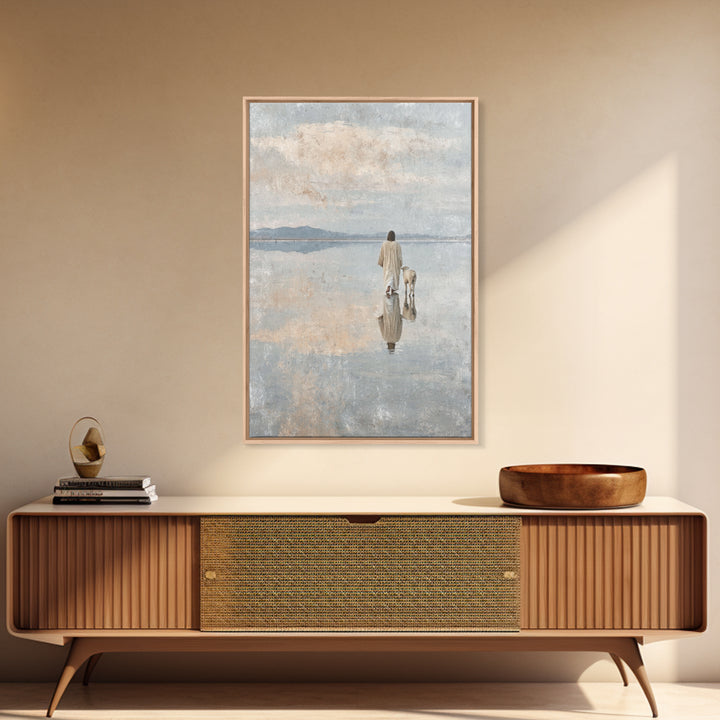 Horizon Of Peace – Framed Canvas Print – Christian Wall Art – Christian Art Canvas – Jesus Painting – Subtle Christian Art – Christian Gift