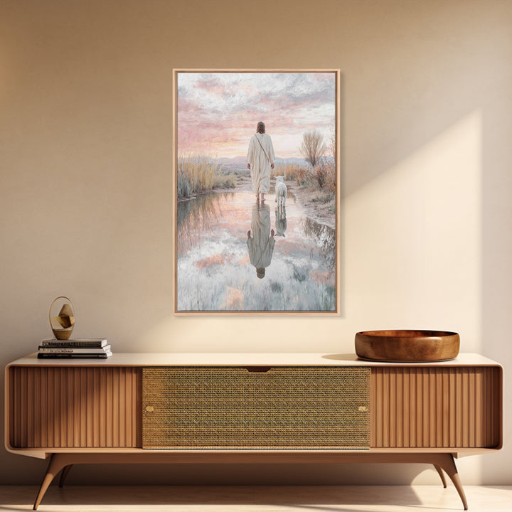 Still Waters Grace – Framed Canvas Print – Christian Art Canvas – Christian Painting – Jesus Art Print – Large Christian Art – Christian De