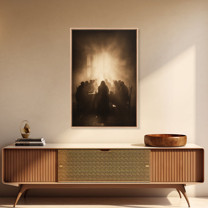 Upper Room Calm – Framed Canvas Print – Christian Wall Art – Christian Art Canvas – Jesus Painting – Moody Christian Painting – Christian C