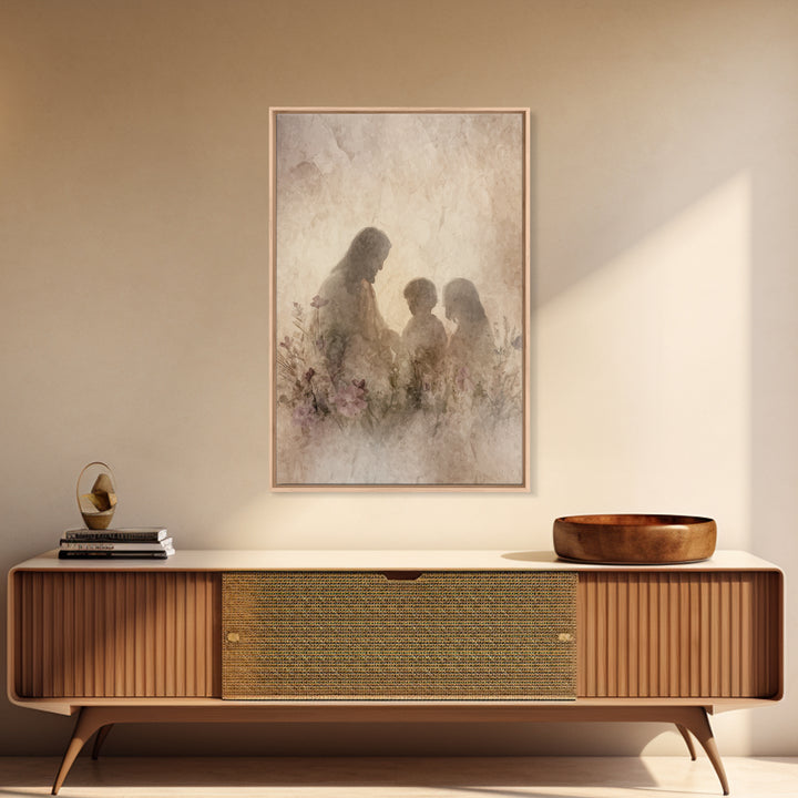 Blossoms Of Mercy – Framed Canvas Print – Christian Wall Art – Christian Art Canvas – Jesus Painting – Subtle Christian Art – Christian Art