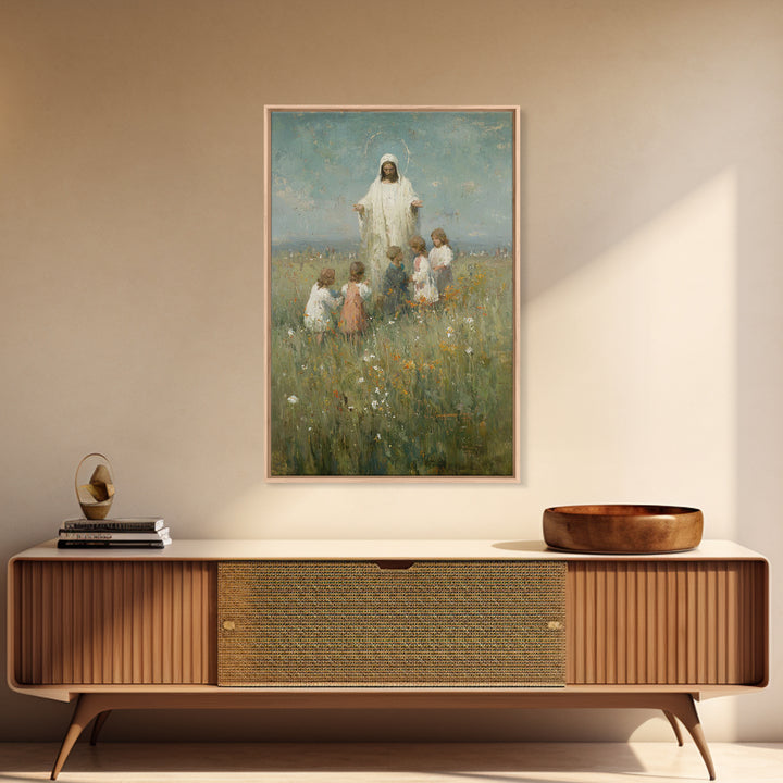 Field Of Hope – Framed Canvas Print – Christian Art Canvas – Jesus Painting – Christian Wall Art – Vintage Christian Art – Christian Art