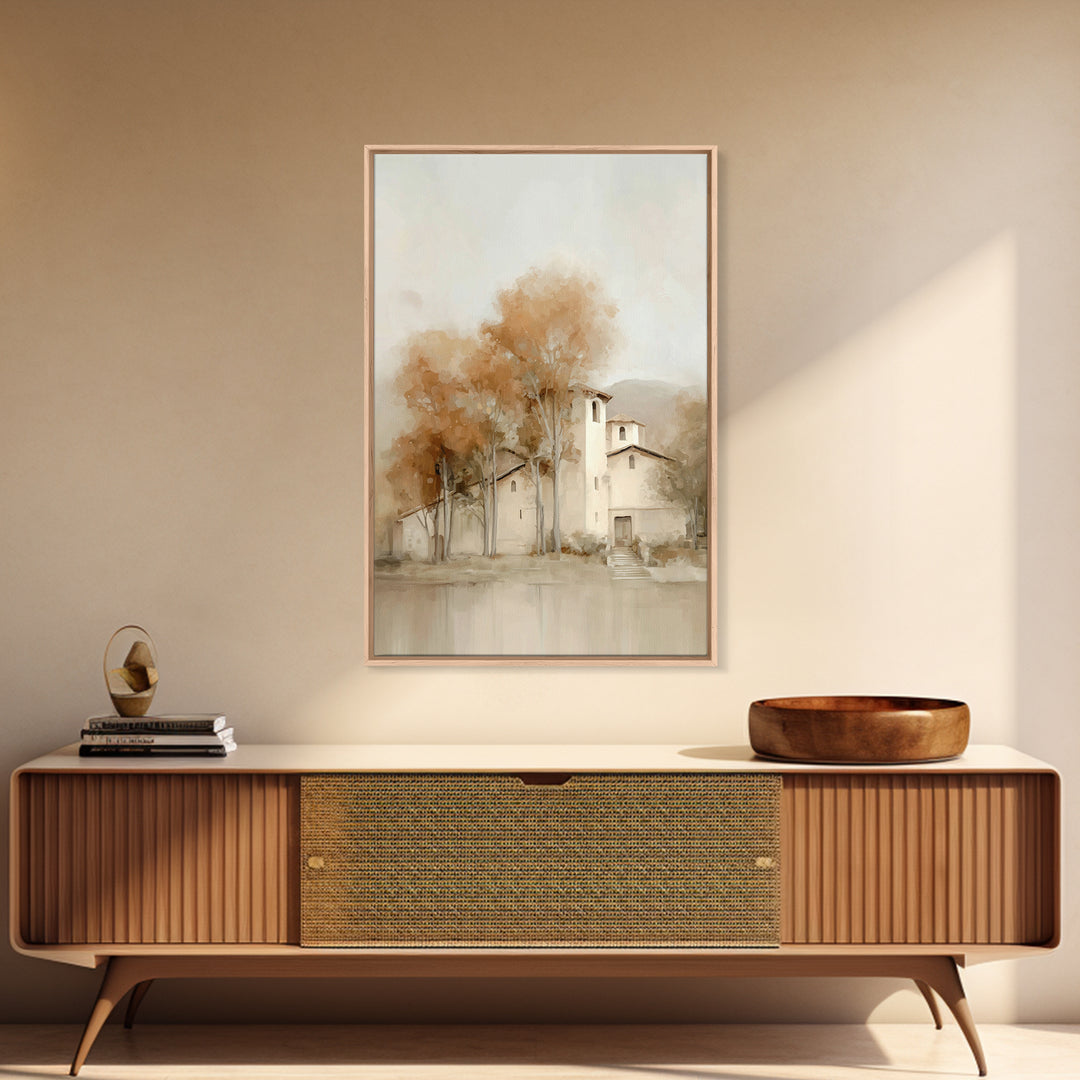 Sanctuary Stillness – Framed Canvas Print – Christian Art Canvas – Christian Wall Art – Vintage Christian Art – Christmas Art – Christian D