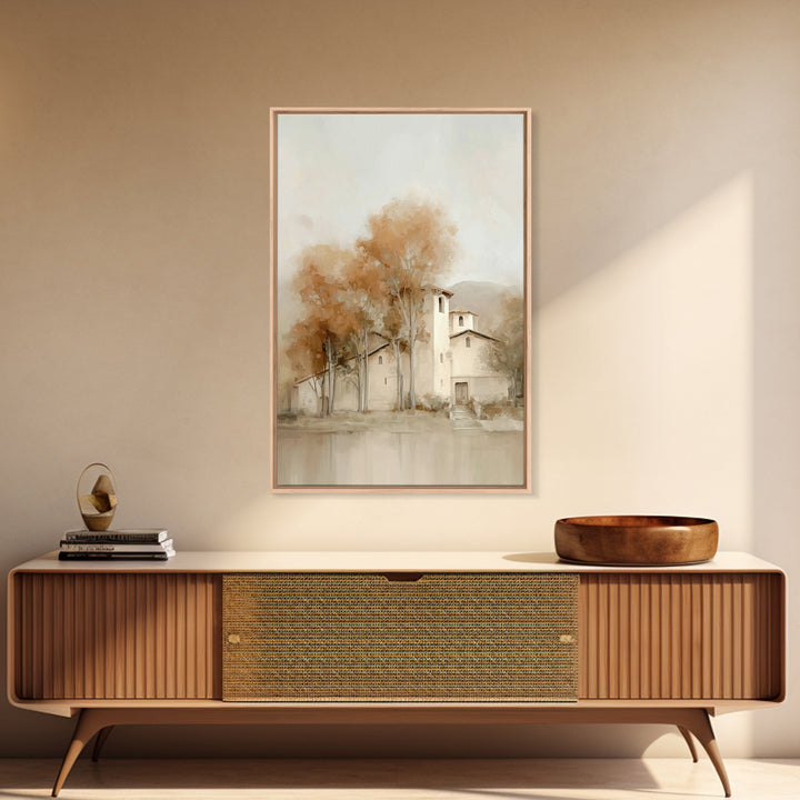 Sanctuary Stillness – Framed Canvas Print – Christian Art Canvas – Christian Wall Art – Vintage Christian Art – Christmas Art – Christian D