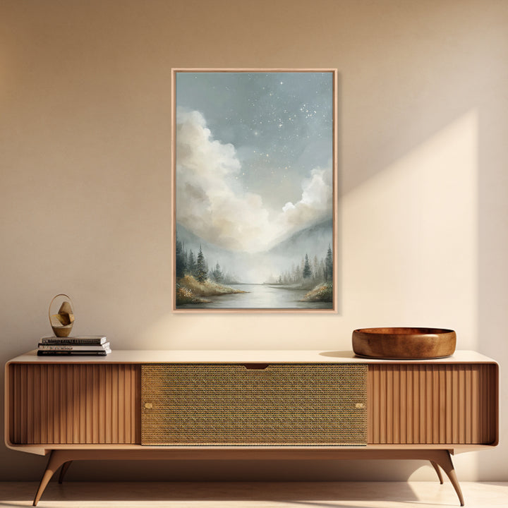 Celestial Valley – Framed Canvas Print – Christian Wall Art – Christian Art Canvas – Subtle Christian Art – Christmas Art Prints – Christia