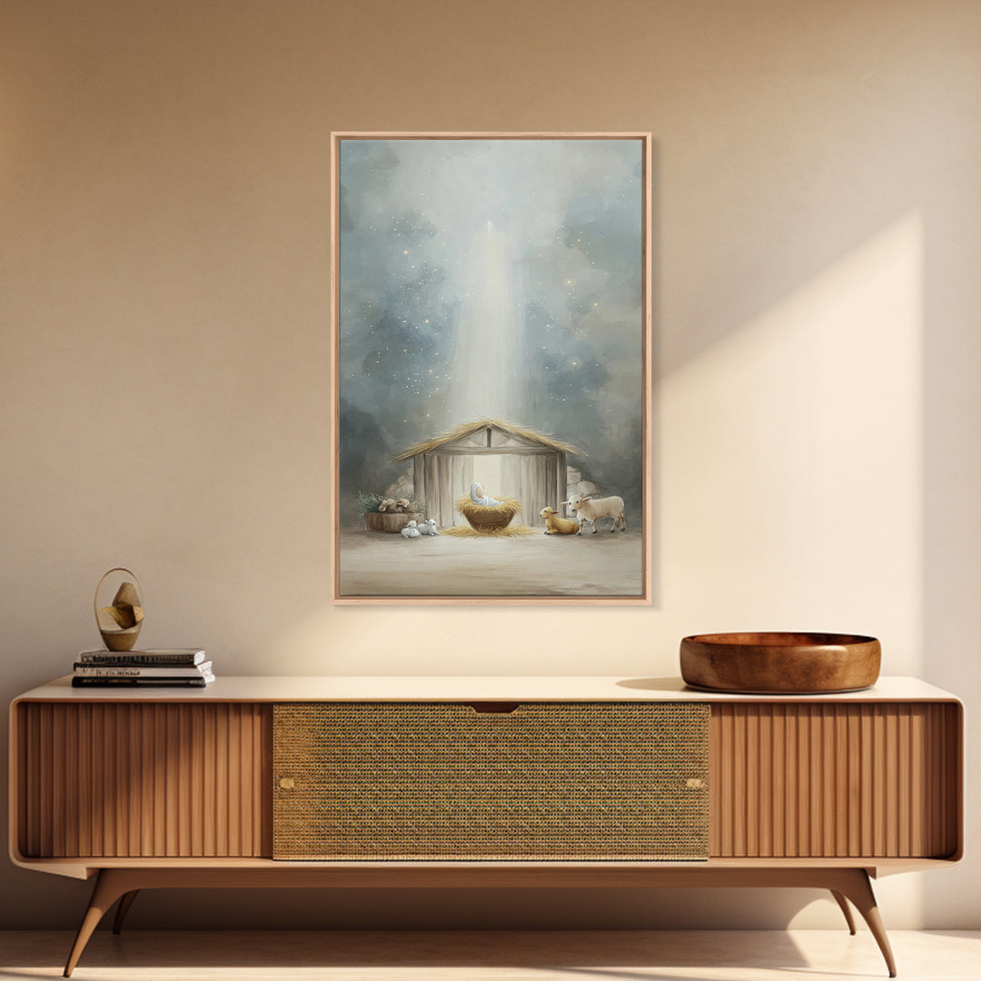 Star Of Bethlehem – Framed Canvas Print – Christian Wall Art – Christian Christmas Art – Christian Art Canvas – Christmas Art Prints – Chri