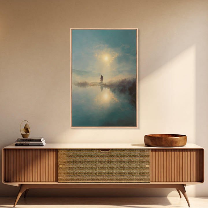 Radiant Dawn – Framed Canvas Print – Jesus Wall Art – Christian Art Print – Modern Christian Art – Christmas Art – Christian Gift Ideas
