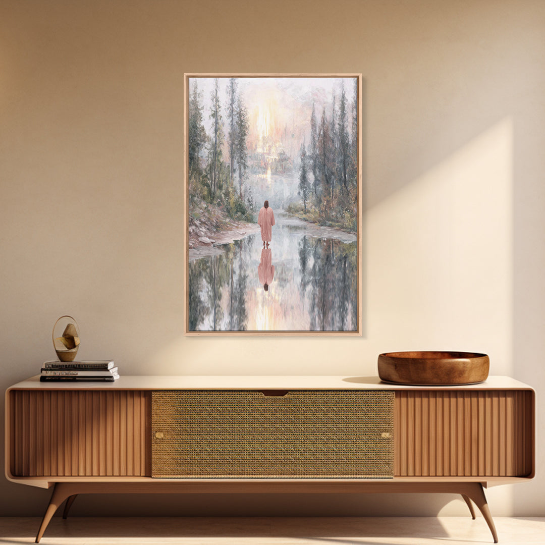 Eternal Light – Framed Canvas Print – Christian Art Work – Jesus Canvas Art – Subtle Christian Art – Christian Christmas Art – Christian De