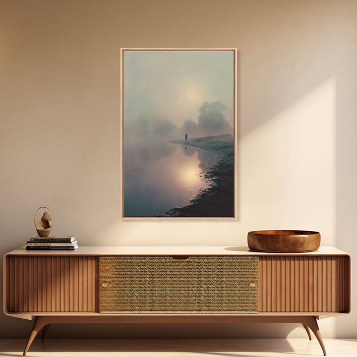 Twilight Journey, Framed Canvas Print, Christian Paintings, Jesus Art Print, Christian Art Gift, Moody Christian Art, Christmas Wall Art