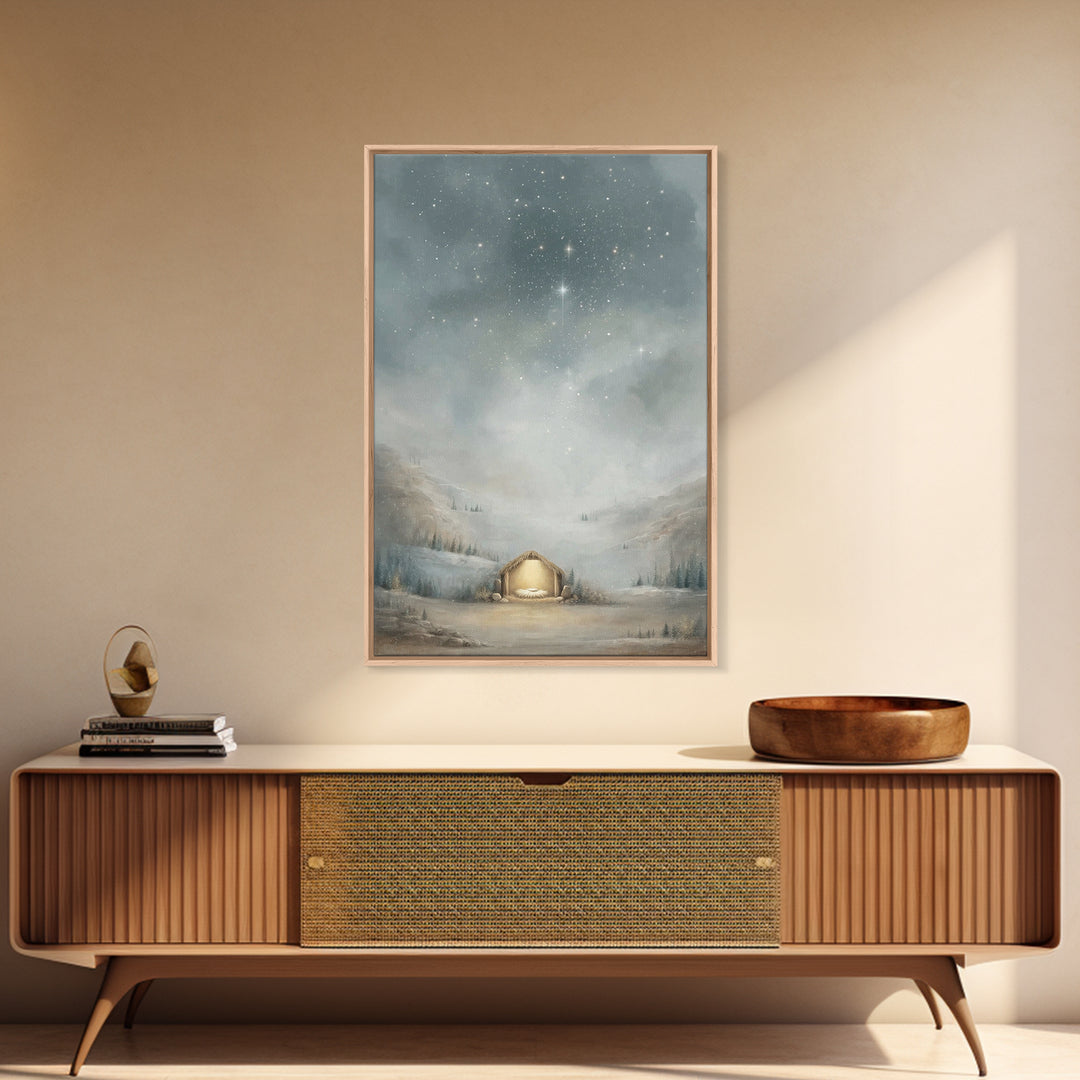 Star of Bethlehem – Framed Canvas Print – Christmas Art – Christian Wall Art – Christian Art Canvas – Christian Christmas Decor – Christian